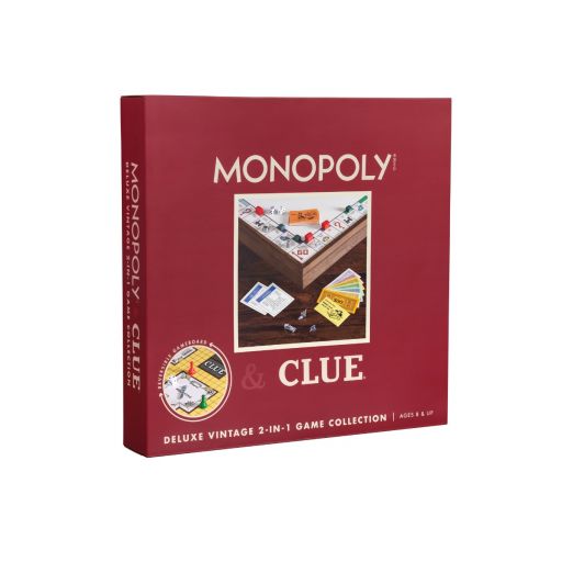 Monopoly & Cluedo 2 in 1 Deluxe Vintage Game UK Edition