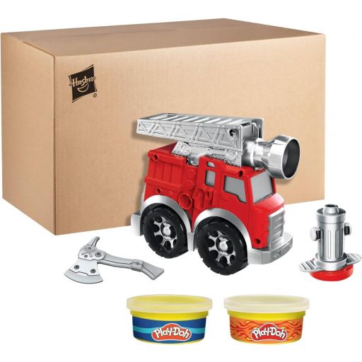 Play-Doh Fire Engine Brown Box Packaging