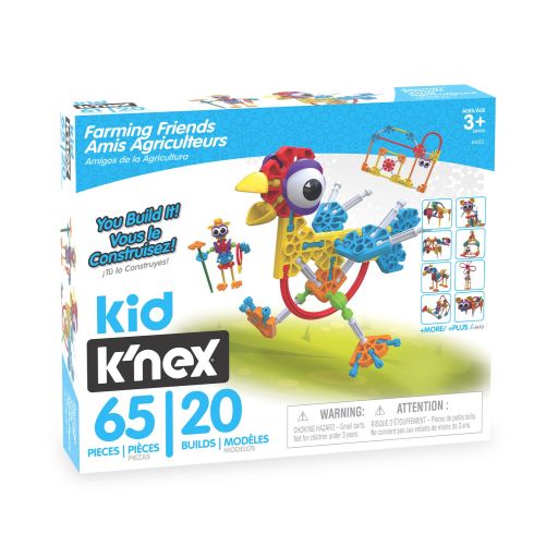 Kid K'NEX Farmin' Friends 61 Pc/ 20 Model Building Set 